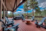 Take in the mountain views from the private deck.
